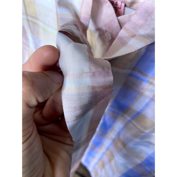 Zimmermann Dancer Checkered Neck Tie Pastel Ombré Blouse size US 4 - Picture 10 of 11